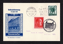 1938 Third Reich, Germany, Postcard, Braunau am Inn - Linz - Vienna (Special Cancellation)