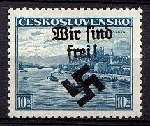 1939 10k Moravia-Ostrava, Bohemia and Moravia, Germany Local Issue (Mi. 19, Type II, CV $200)