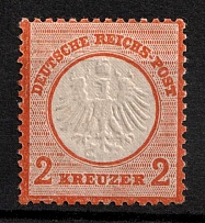 1872 2gr German Empire, Small Breast Plate, Germany (Mi. 8, Signed, CV $1,040)
