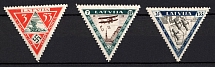 1933 Latvia, Airmail (Mi. 225 A - 227 A, Full Set, CV $170)