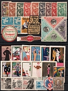 Worldwide Fashion, Stock of Cinderellas, Non-Postal Stamps and Labels, Advertising, Charity, Propaganda (#206B)