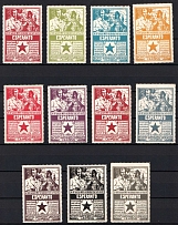 1912 Esperanto, Bavaria, Germany, Stock of Cinderellas, Non-Postal Stamps, Labels, Advertising, Charity, Propaganda