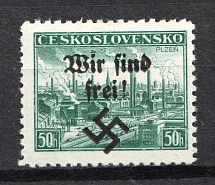 1938 50h Occupation of Rumburg Sudetenland, Germany (Mi. 51, Signed, CV $20, MNH)