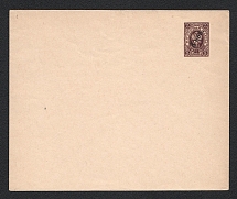 1909 3/5k Nineteenth (auxiliary) issue Postal Stationery Cover Mint (Zagorsky SC51A dark lilac, CV $20)