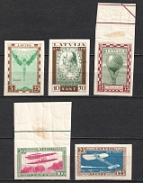 1932 Latvia, Airmail (Imperforate, Full Set, CV $150, MNH)