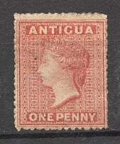 1863-67 Antigua British Colony 1 P (CV $170)