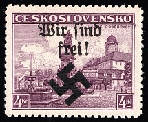 1939 4k Moravia-Ostrava, Bohemia and Moravia, Germany Local Issue (Mi. 17, Type I, Signed, CV $80, MNH)
