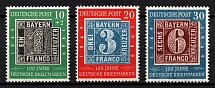 1949 German Federal Republic, Germany (Mi. 113 - 115, Full Set, CV $130, MNH)