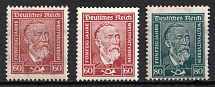 1924-28 Weimar Republic, Germany (Mi. 362 x, 362 y, 363 x, Full Set, CV $60)