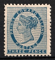 1862-69 3p Prince Edward Island, Canada (SG 15, CV $65, MNH)