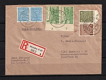 1946 Germany Soviet Russian Occupation Zone Dresden mixed franking R cover