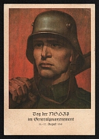 1941 'NSDAP Day in General Government' Poland, Propaganda Postcard, Third Reich Nazi Germany