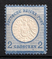 1872 2gr German Empire, Large Breast Plate, Germany (Mi. 20, CV $40)