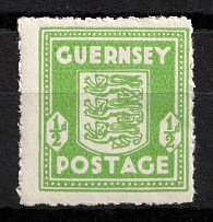 1941-44 0.5d Guernsey, German Occupation, Germany (Mi. 1 e, CV $130, MNH)
