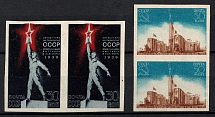 1939-40 The USSR Pavilion in the New York World Fair, Soviet Union USSR, Pair (Full Set, MNH)