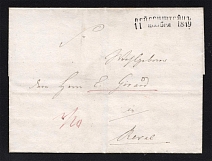 1849 Cover Veissenstein to Revel (UNRECORDED in Dobin - RRR)