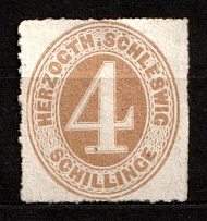 1865-67 4s Schleswig, German States, Germany (Mi. 17, Sc. 14, CV $50)