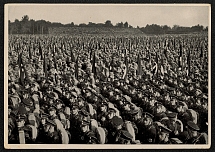 1933 One Hundred Thousand SA and SS men at Party Day, Propaganda Card