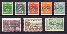1941 Karelia, Finland, Finnish Occupation (Mi. 8 - 15, Full Set, CV $20, MNH)
