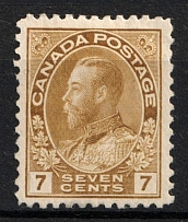 1911-22 7c Canada (SG 207, CV $360)
