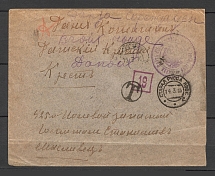 1916 Supplementary Letter Staraya Russa, Seal 425 of the Hospital, Censor of Petrograd 968