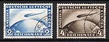 1928 Weimar Republic, Germany, Airmail (Mi. 423 - 424, Full Set, Canceled, CV $140)