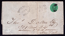 Boyd's City Express, New York, United States Local Post cover with 2c black green (Sc. #20L7)