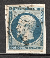 1852 France 25 C (CV $60, Canceled)