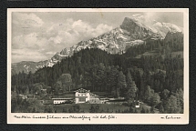 1936 Mountain View Photo Postcard with Special postmark (Jeder Volksgenosse Rundfunkhörer)