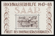 1948 Saar, Germany, Airmail, Souvenir Sheet (Mi. Bl. 2, CV $330)