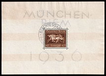 1936 Third Reich, Germany, Souvenir Sheet (Mi. Bl. 4 X, Special Cancellation BERCHTESGADEN, CV $20)