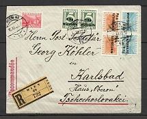 1933 Austria registered cover to Karlsbad