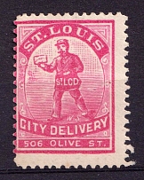 1883 St. Louis City Delivery, United States Locals & Carriers (Sc. #131L1, Genuine)
