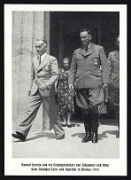 1938 'Konrad Henlein and the Reich Sports Leader Von Tschammer and Often at the German Gymnastics and Sports Festival in Breslau in 1938', Propaganda Postcard, Third Reich Nazi Germany