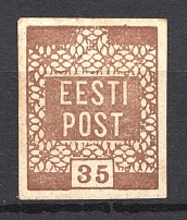 1919 35P Estonia (Brown)