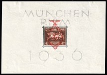 1937 Third Reich, Germany, Souvenir Sheet (Mi. Bl. 10, CV $90)