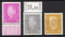 1930 Weimar Republic, Germany (Mi. 435 - 437, Full Set, CV $210, MNH)
