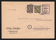 1946 (18 Jun) Strausberg (Berlin), Germany Local Post, Business Cover to Kassel via Berlin with Seal (Mi. 40, CV $30)