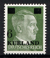 1945 6pf on 5pf Kurland, German Occupation, Germany (Mi. 1 vx, Signed, CV $120, MNH)