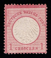 1872 1gr German Empire, Small Breast Plate, Germany (Mi. 4, Signed, CV $200)