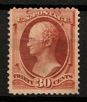 1888 30c Hamilton, United States, USA (Scott 217, Orange Brown, CV $90)