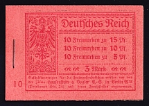 1919 Compete Booklet with stamps of Weimar Republic, Germany, Excellent Condition (Mi. MH 12 A, CV $550)