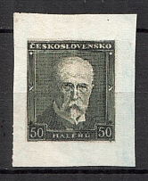 1937 Czechoslovakia 50 H (Probe, Proof, Signed)