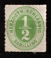 1865-67 1/2s Schleswig, German States, Germany (Mi. 13, Sc. 10, CV $140, MNH)