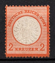 1872 2kr German Empire, Large Breast Plate, Germany (Mi. 24, Signed, CV $4,160, MNH)