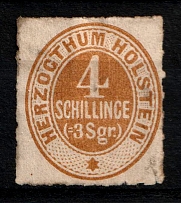 1865-66 4s Holstein, German States, Germany (Mi. 25, Sc. 25, CV $100)