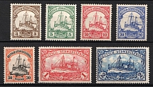 1906-19 South West Africa, German Colonies, Kaiser’s Yacht, Germany (Mi. 24 - 30 A, CV $70)