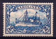 1900 2M Caroline Islands, German Colonies, Kaiser’s Yacht, Germany (Mi. 17)