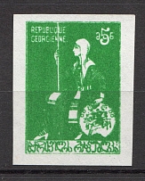1919-20 Georgia Civil War 5 Rub (Green, Trial Probe, Proof, MNH)