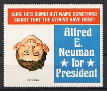 1980 Alfred Neuman for President (Inverted Center, Print Error, MNH)